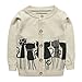 eTree Boys' Girls' Cashmere Cat Pattern Round Collor Cardigan Sweater 3-7 Years