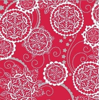 Lacy Snowflakes Giftwrap 24 inch x 417 foot -by-Innovative Packaging Group