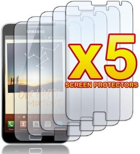 Samsung Galaxy Note i9220 N7000 - FIVE (5) Premium Ultra Clear, Smooth Touch LCD Screen Protector Film (with Cleaning Cloth) Combo Pack [AccessoryOne Brand]