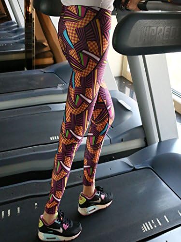 CFSKY Women's Acitive Runing Ankle Yoga Pants Fitness Workout Leggings Printed Stretch All Color