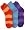 BROAD STRIPE-Blue/Purple/Orange