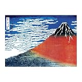 Katsushika Hokusai (Mount Fuji Red, Huge) Art Poster Print - 40x55