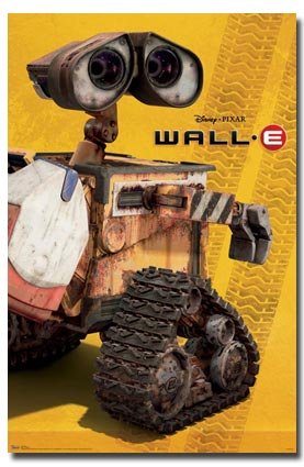 Wall E Poster ~ Hard-to-Find Yellow Art ~ Disney Pixar Merch ~ 22x34