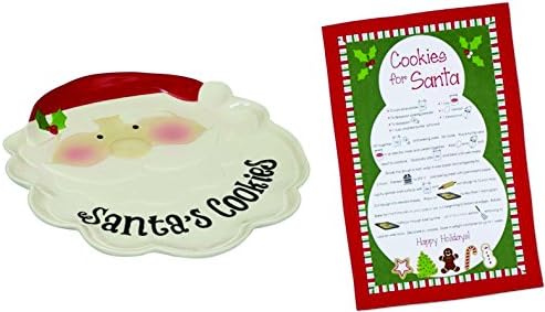 "Santa's Cookies" Plate and Cookies for Santa Printed Dishtowel