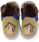 Robeez Soft Soles Surf Shack Pre-Walker (Infant/Toddler),Tan/Blue,0-6 Months (1-2 M US Infant)