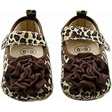 Urparcel Baby Girls Leopard Soft Sole Shoes Floral Oxford Flats Prewalker