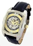Auguste Galan MECCANIX TTS Mens Mechanical Skeleton Watch with Black Strap. Model: AG-0566