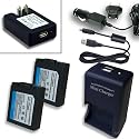 PANASONIC DE-993 Equivalent External AC DC Mini Charger & CGR-S006A/1B Battery 2-Pack COMBO used with FZ18 / DMC-FZ50S / DMC-L10K / DMC-FZ35K Digital Cameras. Includes USB Port and Cable for Charging USB Enabled Cell Phones ** Cable NOT for PC / Photo transfer.