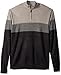 Dockers Men's Big and Tall Soft Acrylic Allover Texture Colorblock Stripe-Zip Mock