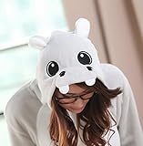 Skycastle(tm) High Quality Hippo Cartoon Animal Shaped Winter Unisex One-piece Pajamas Hoodie Sleepwear Cosplay Costume (S)