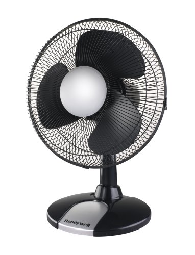 Honeywell HT-112E 12" Oscillating Table Fan - Black