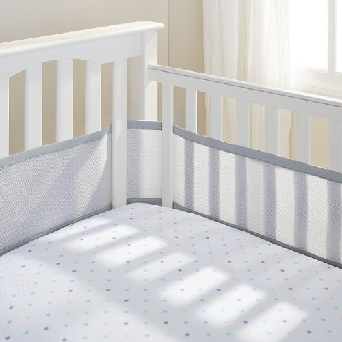 BreathableBaby BreathableMesh Crib Liner - Gray Mist