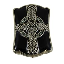 Celtic Cross Trinket Jewelry Box Black Bejeweled Black