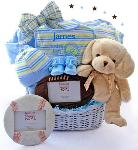 All Star Personalized Baby Gift Basket - Newborn Shower Gift