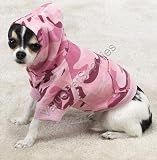 Dog Sweatshirt - Pink Camo Dog Hoodie - XX-Large (XXL)