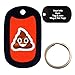 Custom Engraved Pet Tag - Poo Emoji- Orange - Dog Tag - Tag-Z Wag-Z