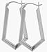 Sterling Silver Diamond Shape Hoop Earrings