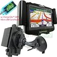 Magellan Roadmate 5045 3065 3055 3045-LM 3045-MU 3045 2045 2036-MU 2036 2035 GPS Dashboard/Windshield Mount Kit by ChargerCity w/360° Viewing GPS Holder Cradle, Suction Cup Mount, Dashboard Disk & Micro SD USB Card Reader (ChargerCity® Manufacture Replacement Warranty)
