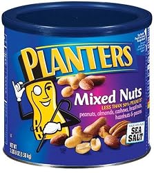 Planters Mixed Nuts With Pure Sea Salt, 56-Ounce Tin (Pack of 2)