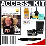 Nikon School Understanding Digital Photography DVD + 2 Spare EN-EL3e Battery Packs + Charger + Accessory Kit for Nikon D300 D200 D80 D70s D70 D50 Digital SLR Cameras
