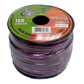 Pyramid RSW18100 18 Gauge 100 Feet Spool of High Quality Speaker Zip Wire