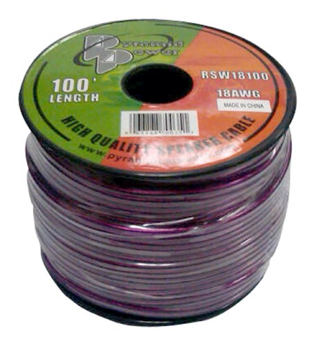 Pyramid RSW18100 18 Gauge 100 Feet Spool of High Quality Speaker Zip Wire