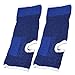 uxcell 1 X Pair White Trim Black Blue Stripe Open Heel Elastic Ankle Support Brace Sleeve