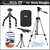 All In Accessories Bundle Kit For Sony Bloggie Duo MHS-FS2 Video Camera Includes Deluxe Hard Case + 50" Tripod w/ Case + Flexible Tripod + Mni HDMI Cable + LCD Screen Protectors + Mini Tabletop Tripod + MicroFiber Cleaning Cloth