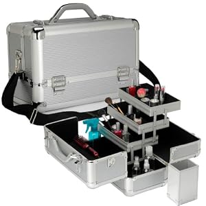 SHANY professional Cosmetic Train Case with Brush Holder - Makeup case