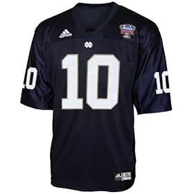 Adidas Notre Dame Fighting Irish #10 Navy Blue 2007 Sugar Bowl Replica Jersey