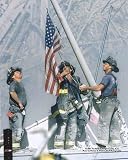 New York Firefighters Raising Flag at Ground Zero 9/11 11x14 Silver Halide Photo Print
