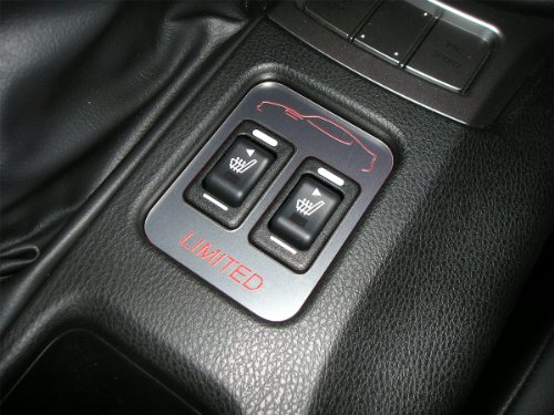 SUBARU BRZ CONSOLE SEAT HEATER SWITCH TRIM BRUSHED STAINLESS & RED #20