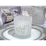Butterfly Design Glass Votive Candle Holder C1028 Quantity of 1 by Cassiani