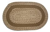 Oval Braided Rug : Brown Tweed Brown Band Oval Braided Rug : Brown Tweed Brown Band