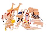 Large Wooden Noah's Ark Figure Set
