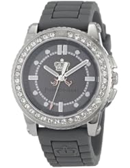 Juicy Couture Womens 1900791 Pedigree Grey Jelly Strap Watch