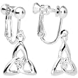 Trinity Celtic Knot Clip On Earrings