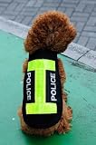 Dog Vest Police Safety Pet Clothes Coat Black (S)