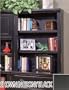 Kush Furniture 1328Bbk Summerland Bookcase Cabinet in Ebony Black Finish