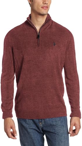 U.S. Polo Assn. Men's Solid Quarter-Zip Sweater