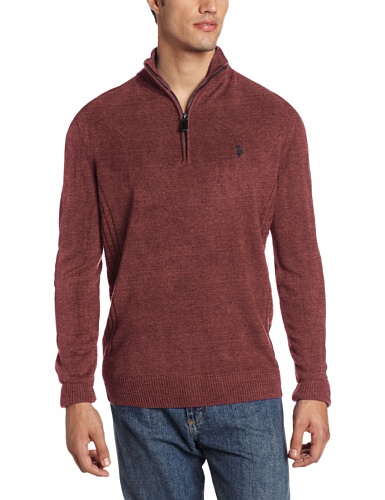 U.S. Polo Assn. Men's Solid Quarter-Zip Sweater