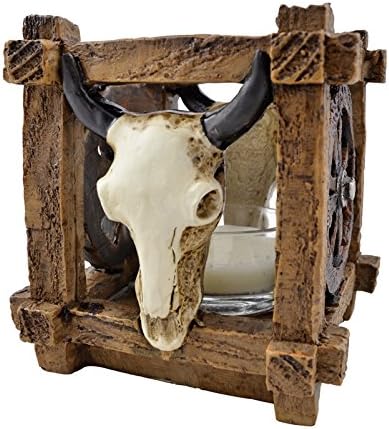 4"/10cm Tea Light Western Bull Statue
