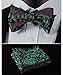 SetSense Men's Floral Jacquard Woven Self Bow Tie Set