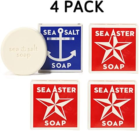 4pk Swedish Dream 1 of Sea Salt Soap + 3 of Sea Aster Soap Bar Set 4.3oz Natural