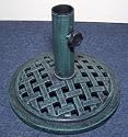 Heavy Duty Cast Iron Parasol Base - Green