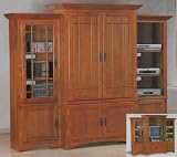 Mission Oak Finish Solid Hardwoods Entertainment Center (Up to 36TV)
