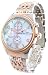 Oskar Emil Fribourg Mens Two Tone Steel & 23 Carat Gold Plated Mother of Pearl Chronograph Watch