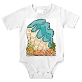 Onesie with giant, clam, underwater