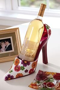 Floral Splash Resin High Heel Shoe Bottle Holder