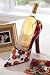 Floral Splash Resin High Heel Shoe Bottle Holder